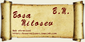 Bosa Milošev vizit kartica